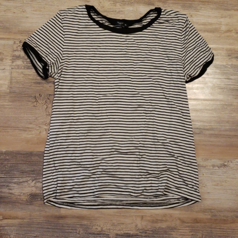 Black and white striped tshirt